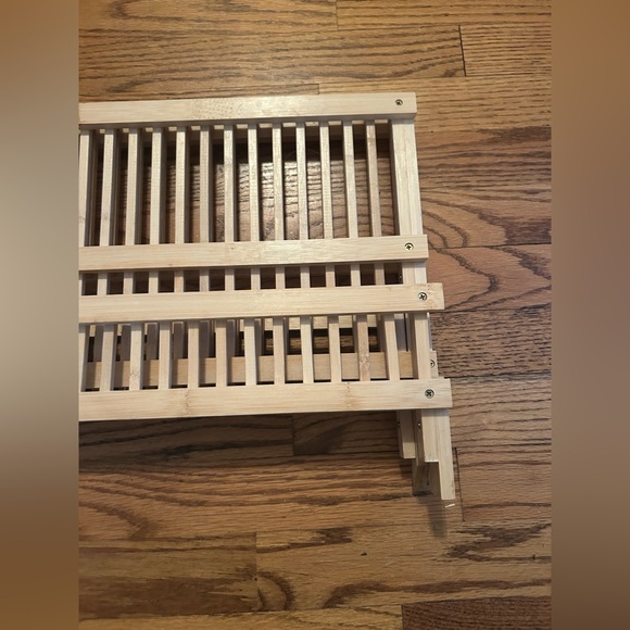 Light Brown/Tan Wooden Dish Drying Rack - Picture 3 of 11